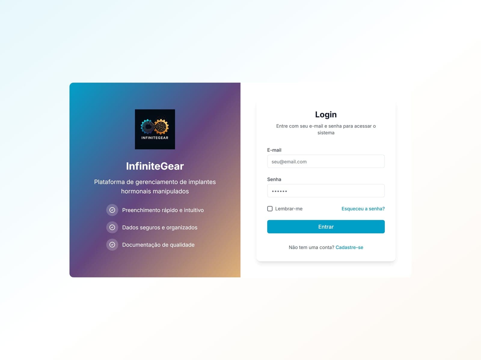 InfiniteGear — Prescription Platform